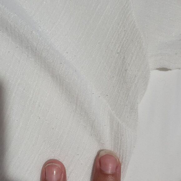 AB studio white linen blouse - Picture 7 of 10